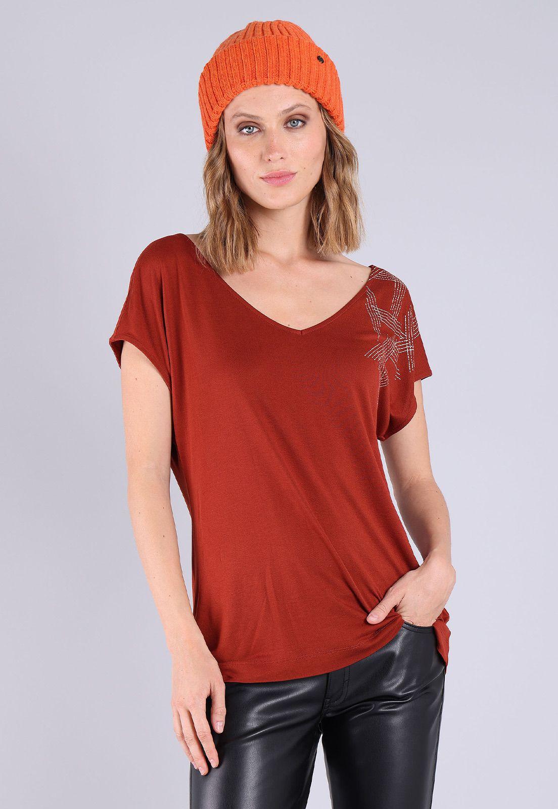 Polera cuello en v y espalda descubierta Mujer Esprit-4
