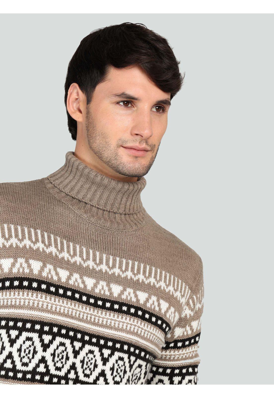 Sweater Cuello Alto Regular Fit Beige Arrow SW33014BE-2