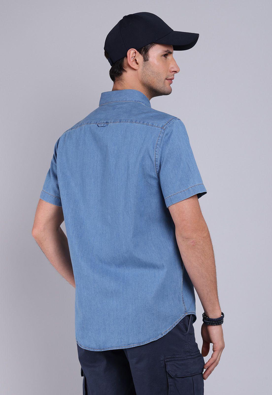 Camisa Denim Manga Corta Soviet BVSHF22DE-1