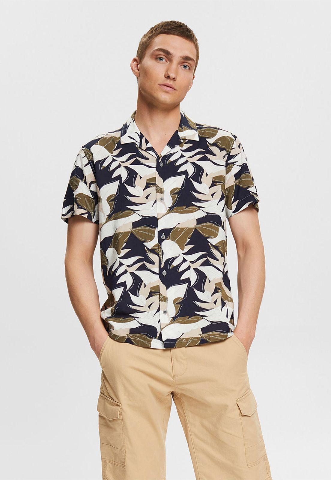 Camisa Estampada Esprit Azul marino-0