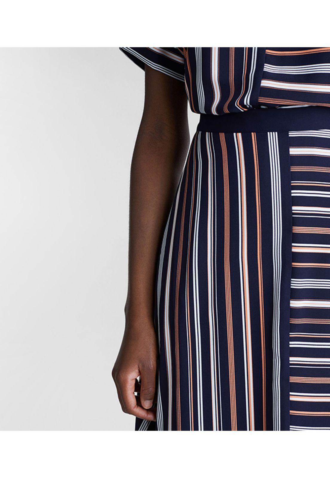 Falda crepé estampado rayas-2