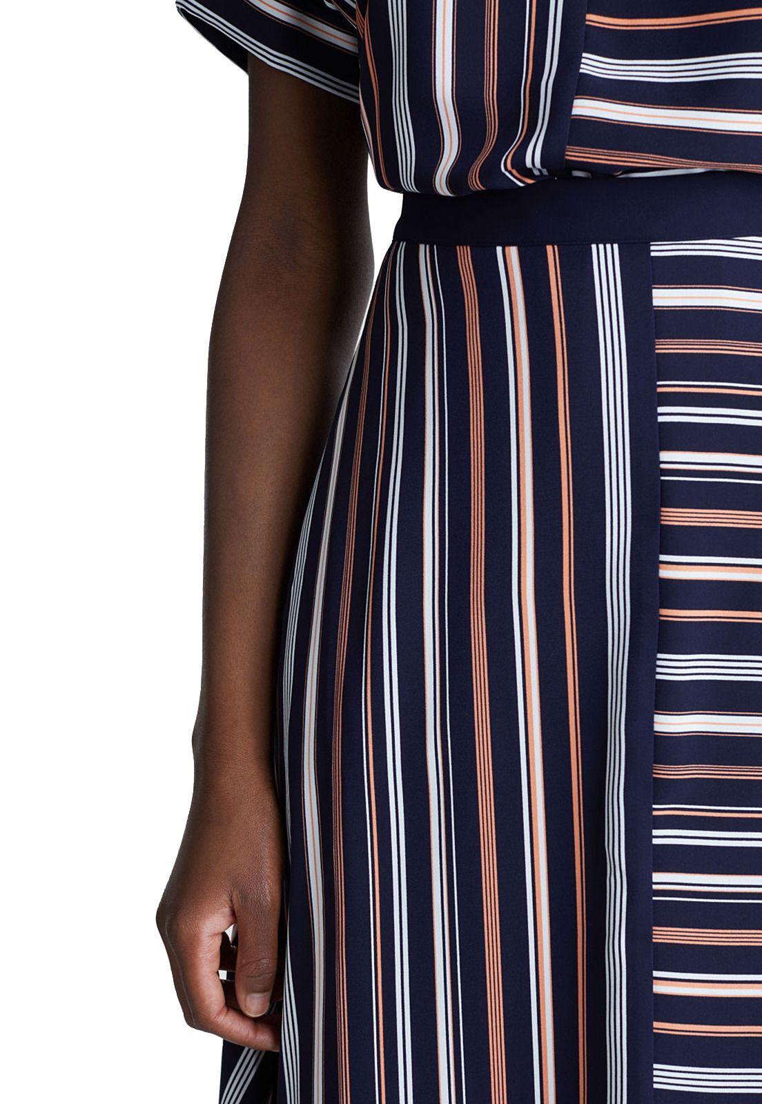 Falda crepé estampado rayas-6