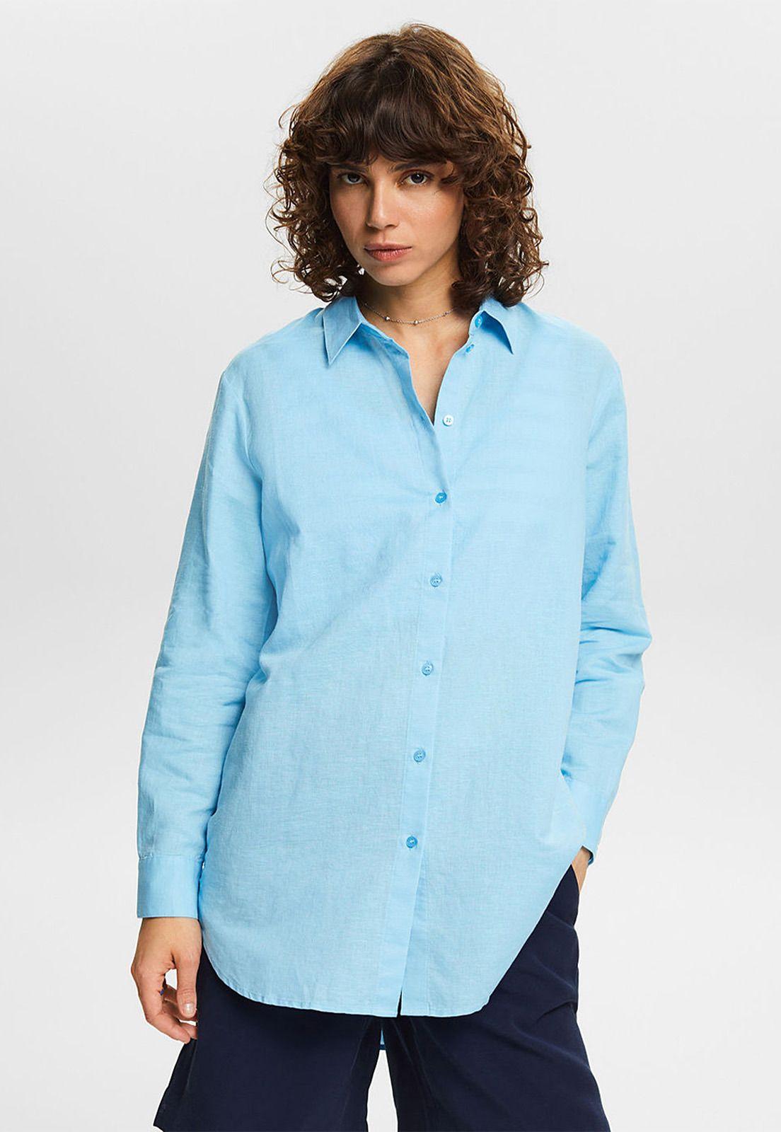Blusa En Mezcla De Lino Mujer Esprit-1