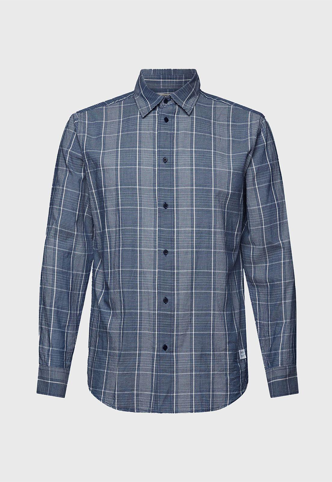 Camisa Ligera De Cuadros Hombre Esprit-3