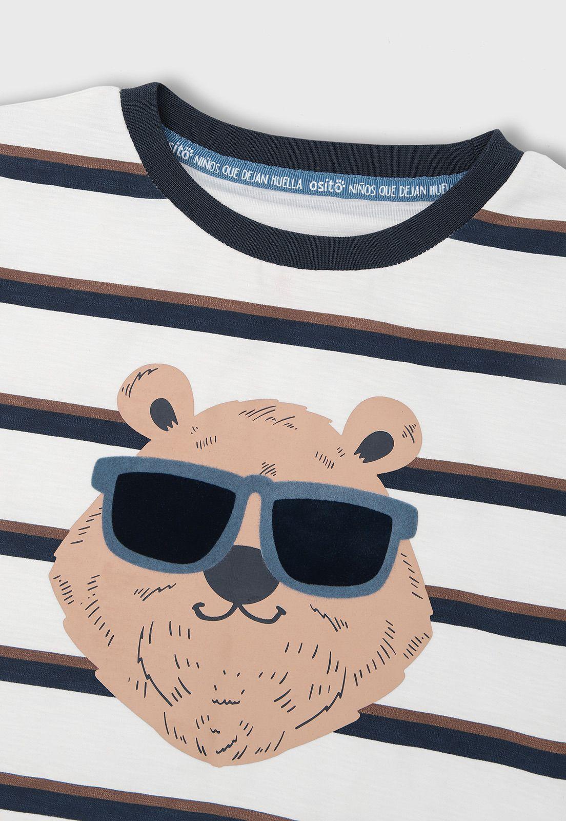 Polera Manga Larga Niño Osito OPOO611NB-2