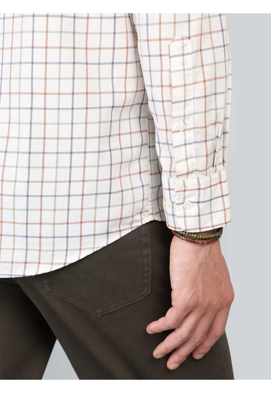 Camisa A Cuadros Regular Fit Café Arrow CM33005CA-5