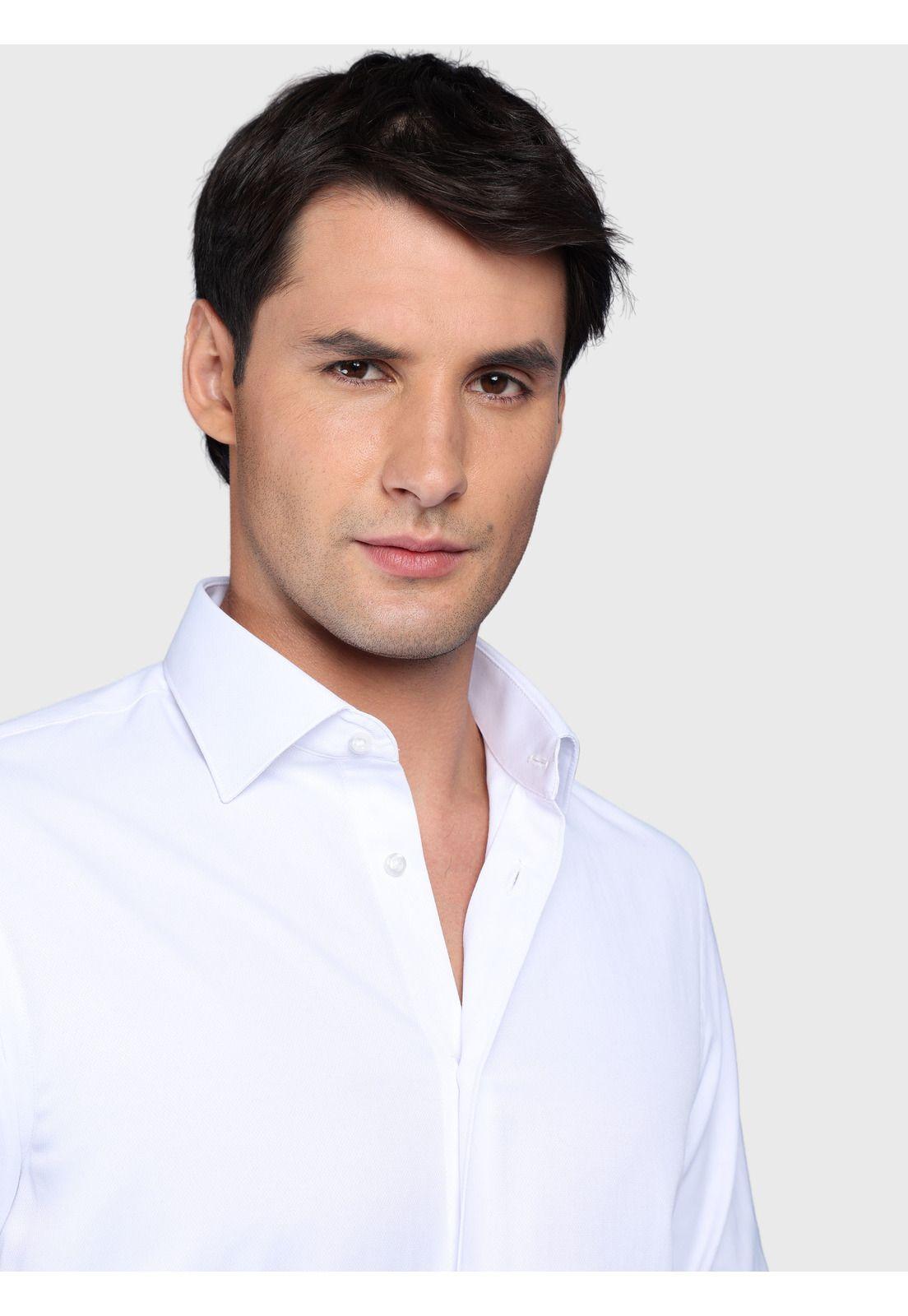 Camisa Texturada Slim Fit Blanco Arrow CMI3330BL-2