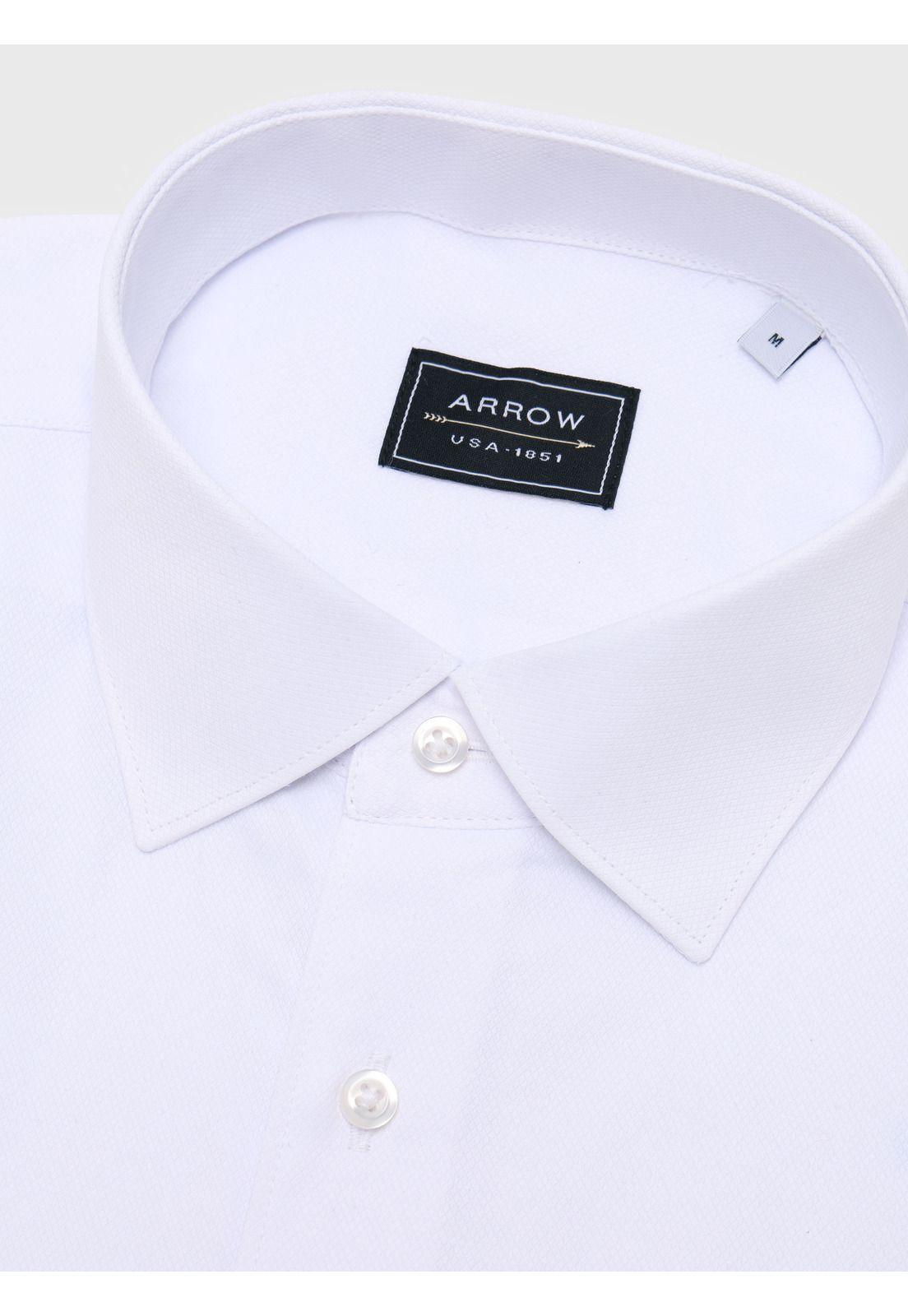 Camisa Texturada Slim Fit Blanco Arrow CMI3330BL-4