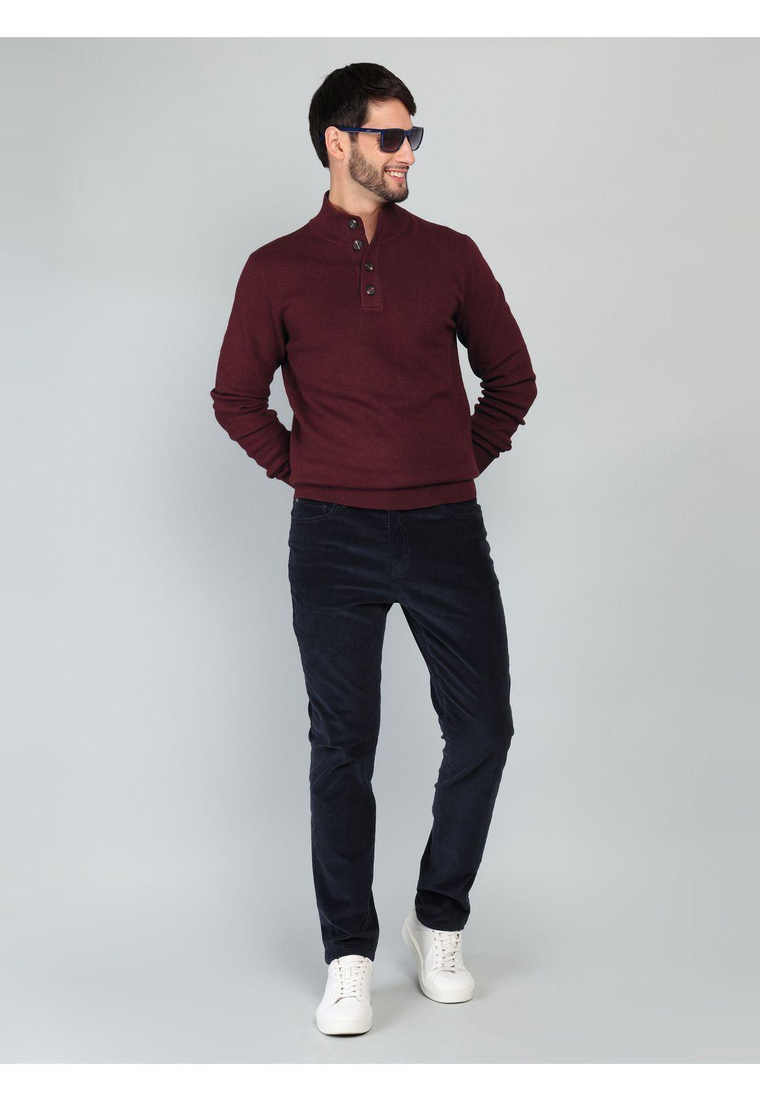 Sweater Cuello Alto Regular fit Burdeo Arrow SW33009BU-3