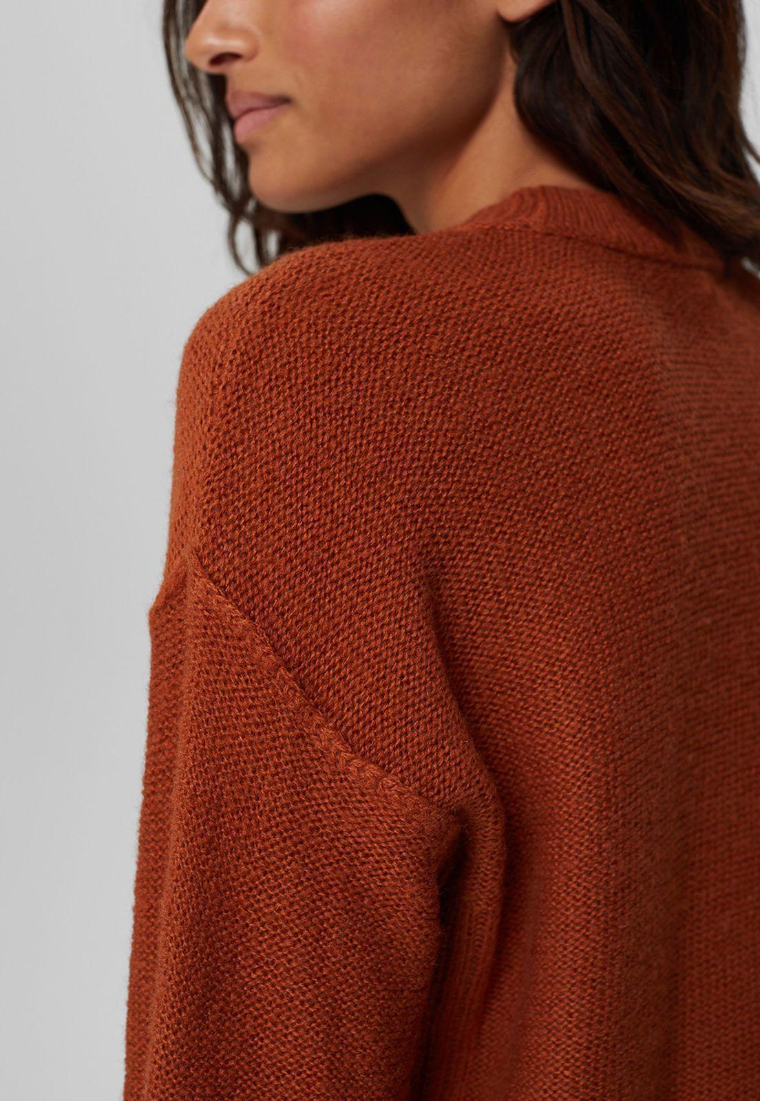 Sweater Con Costuras Del Revés Esprit Azul eléctrico-2