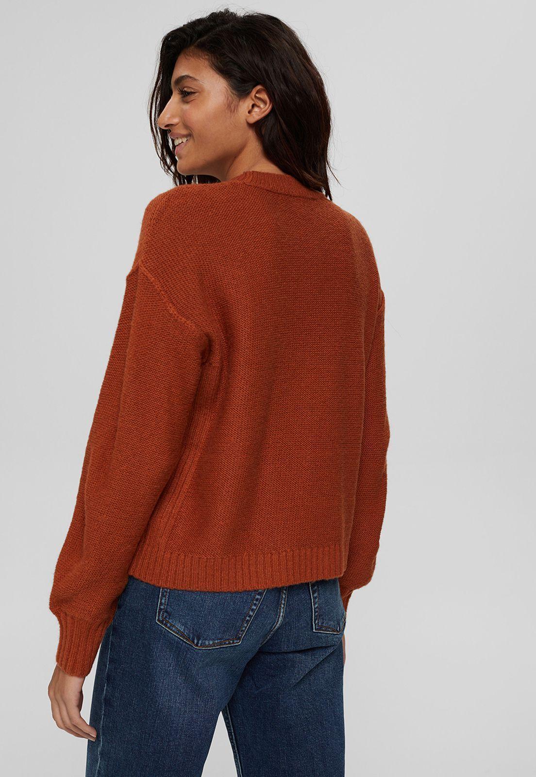 Sweater Con Costuras Del Revés Esprit Azul eléctrico-1