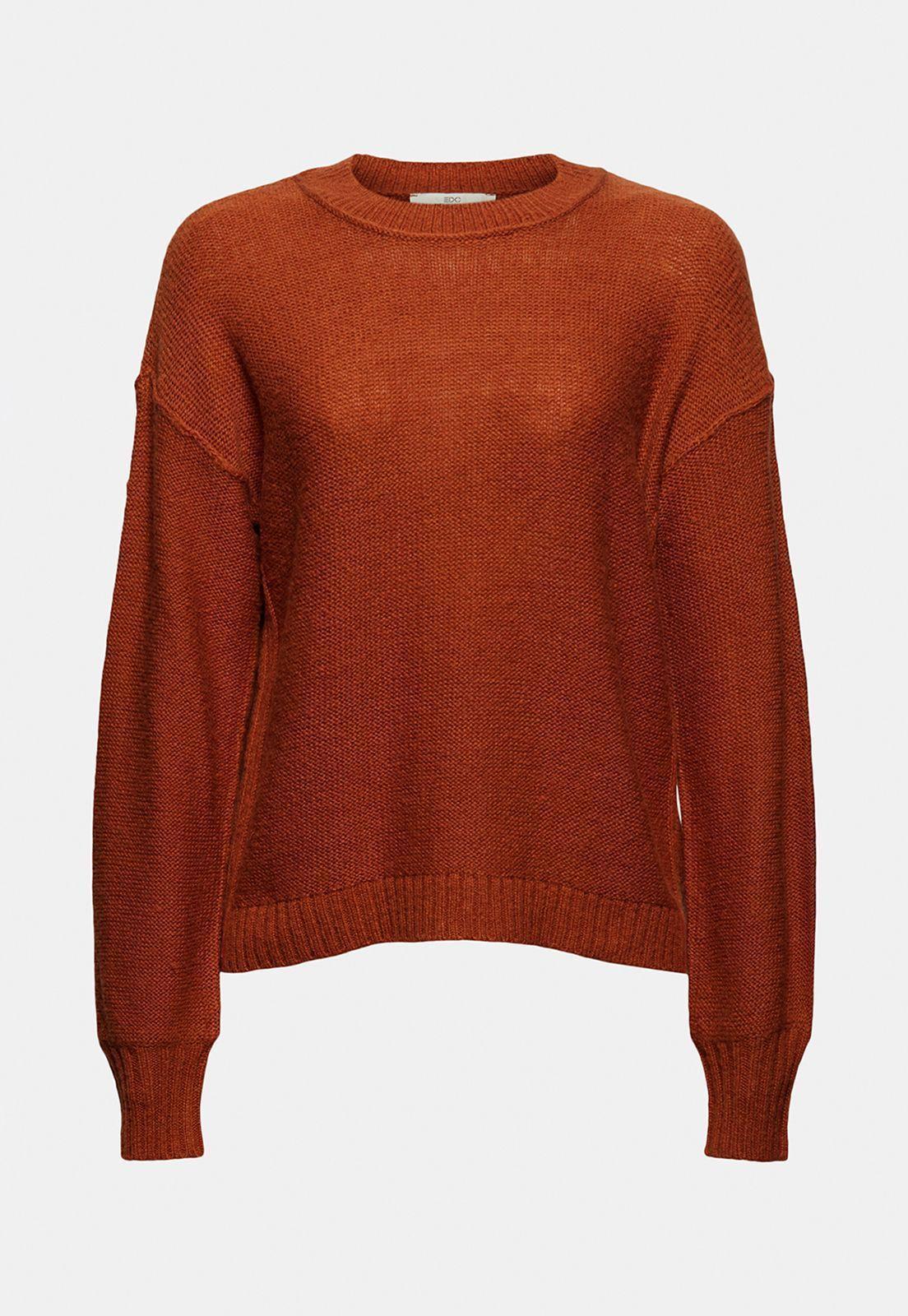 Sweater Con Costuras Del Revés Esprit Azul eléctrico-3