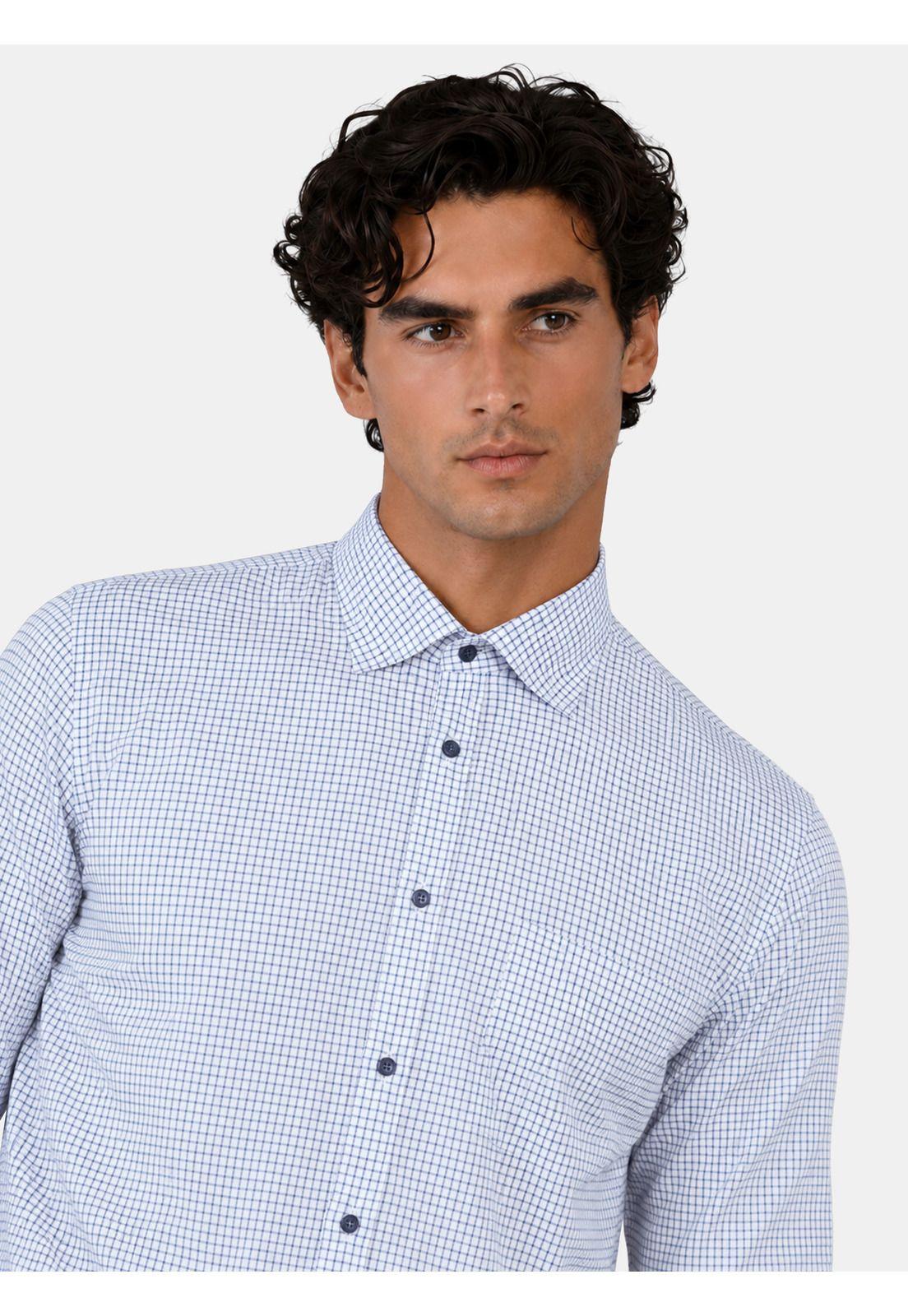 Camisa Formal Cuadros Tailored Fit Azul Arrow ARM0623AZ-2