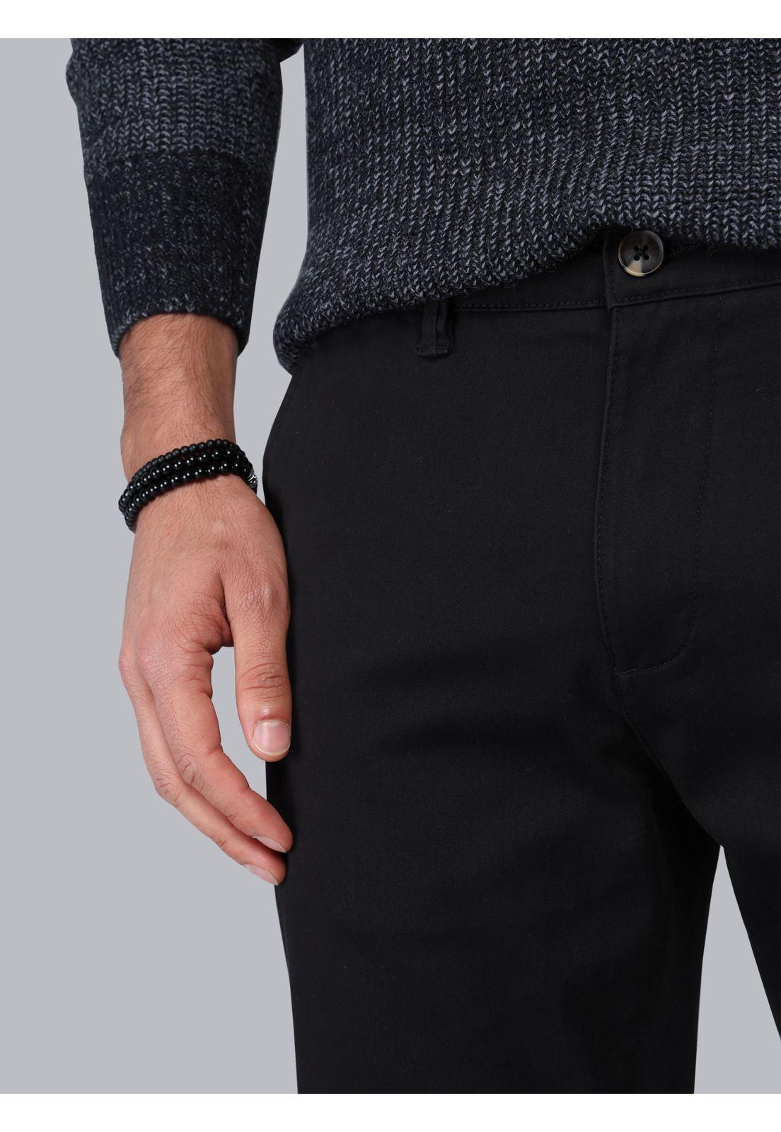 Pantalón Chino Spandex Regular Fit Negro Piero Butti PBCIB11NE-2