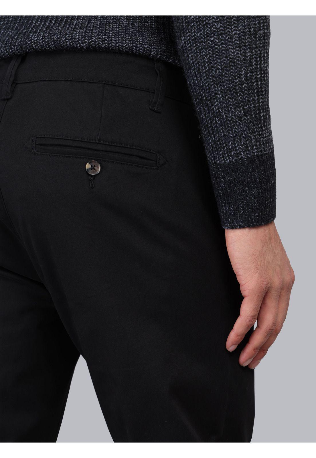 Pantalón Chino Spandex Regular Fit Negro Piero Butti PBCIB11NE-4