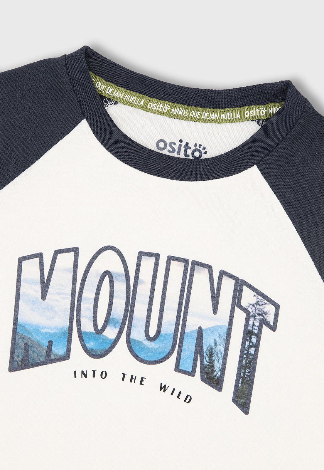 Polera Manga Larga Niño Osito OPOO602NB-2