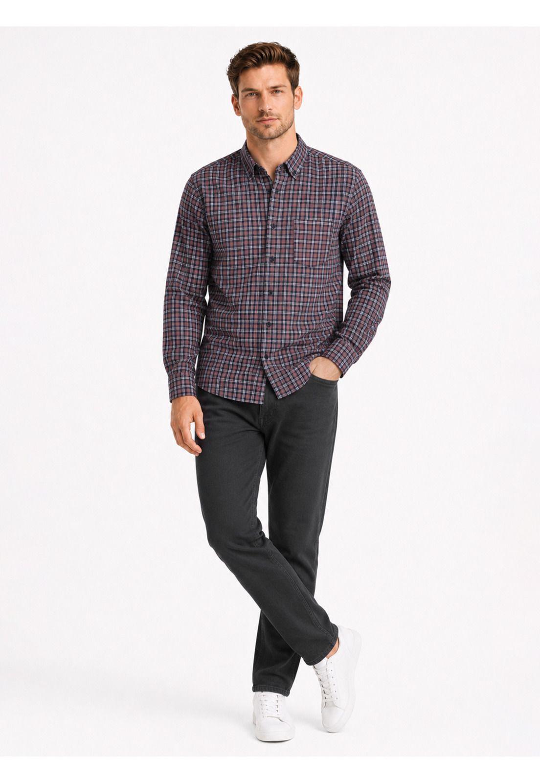 Camisa A Cuadros Regular Fit Rojo Arrow CM34021RO-3