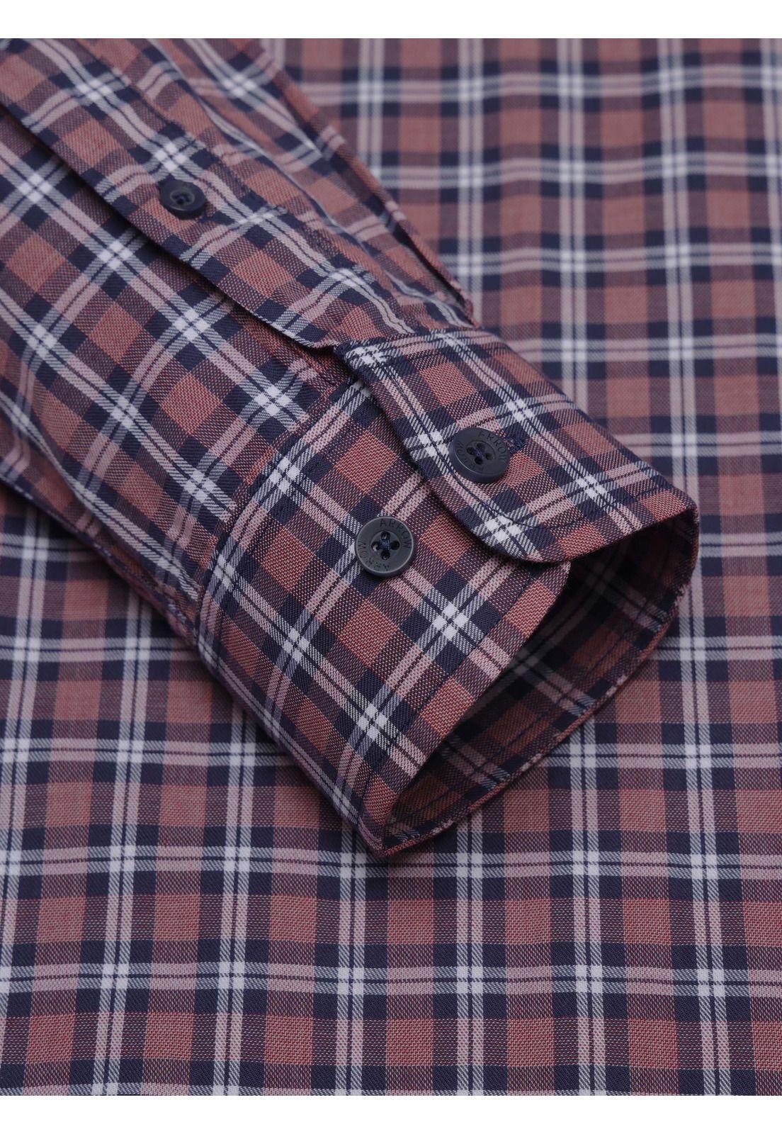 Camisa A Cuadros Regular Fit Rojo Arrow CM34021RO-5