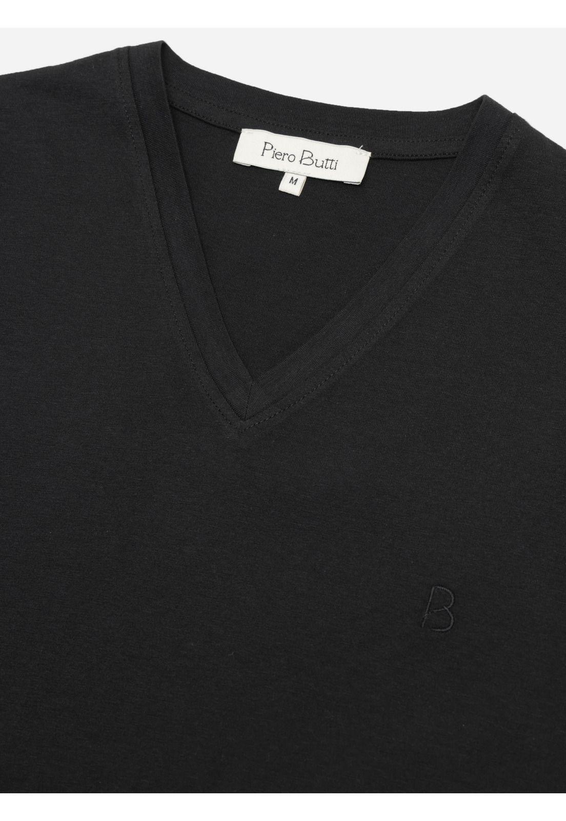 Polera Cuello V Regular Fit Negro Piero Butti PBDVK54NE-4