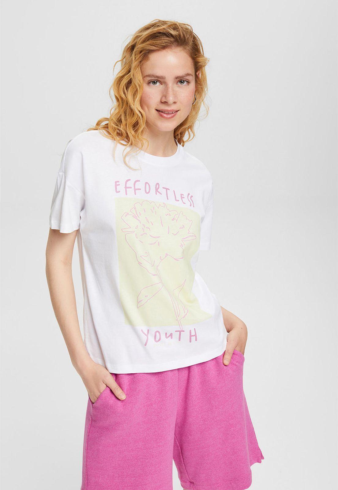 Polera Estampada Esprit Azul marino-0