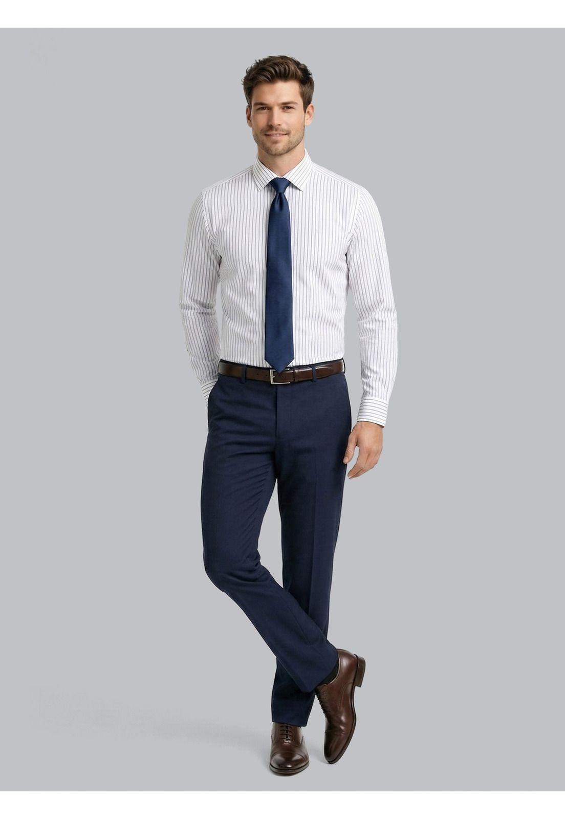 Camisa Formal Rayas Slim Fit Blanco Arrow ARM0541BL-3