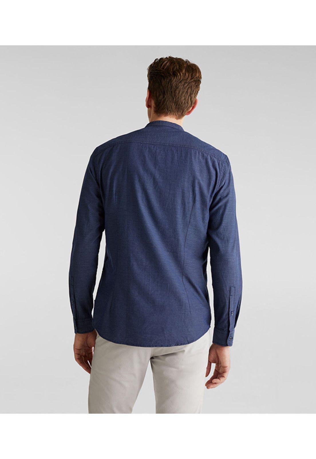 Camisa slim cuello mao-1