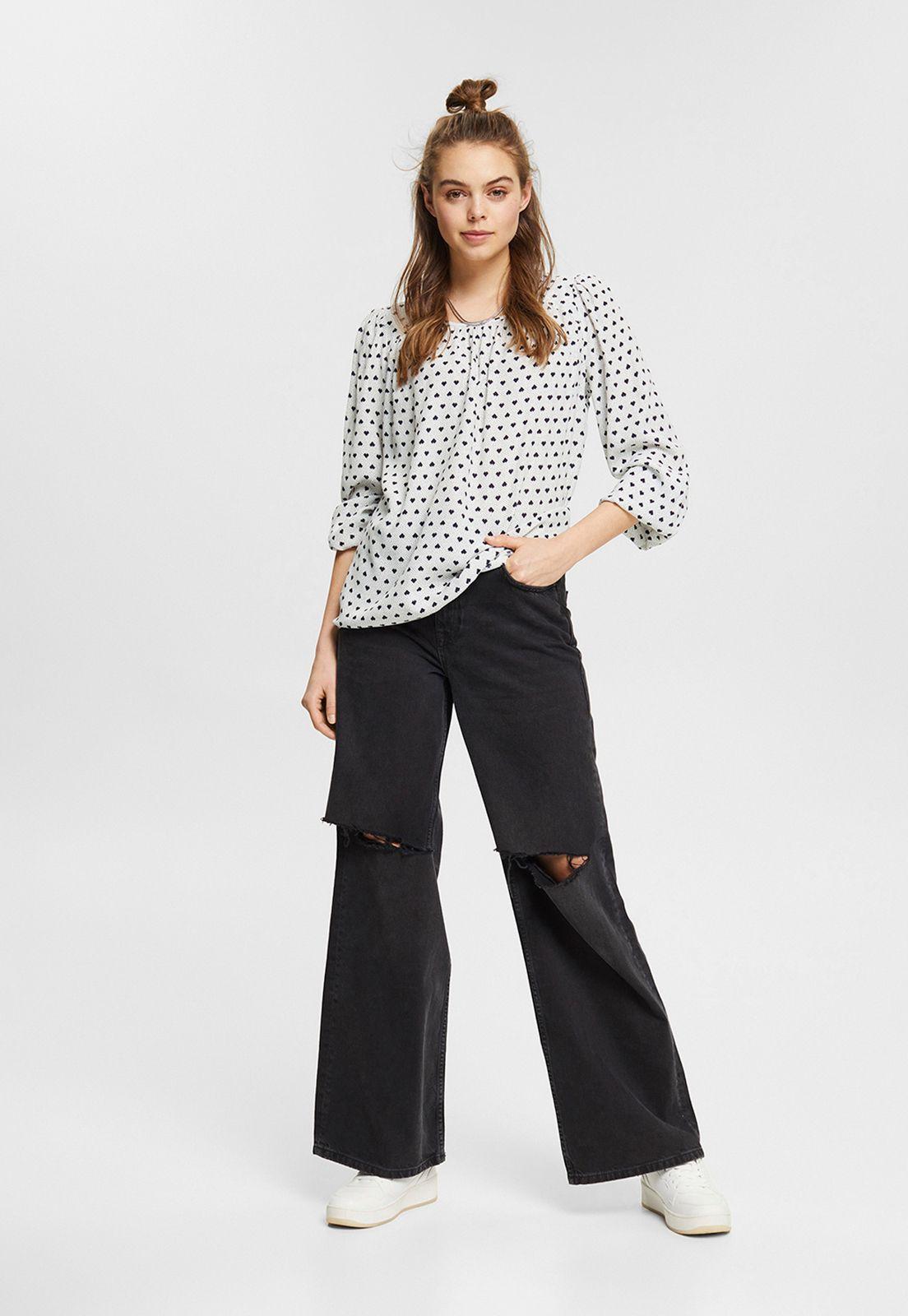 Blusa Con Estampado Allover Esprit invierno-0