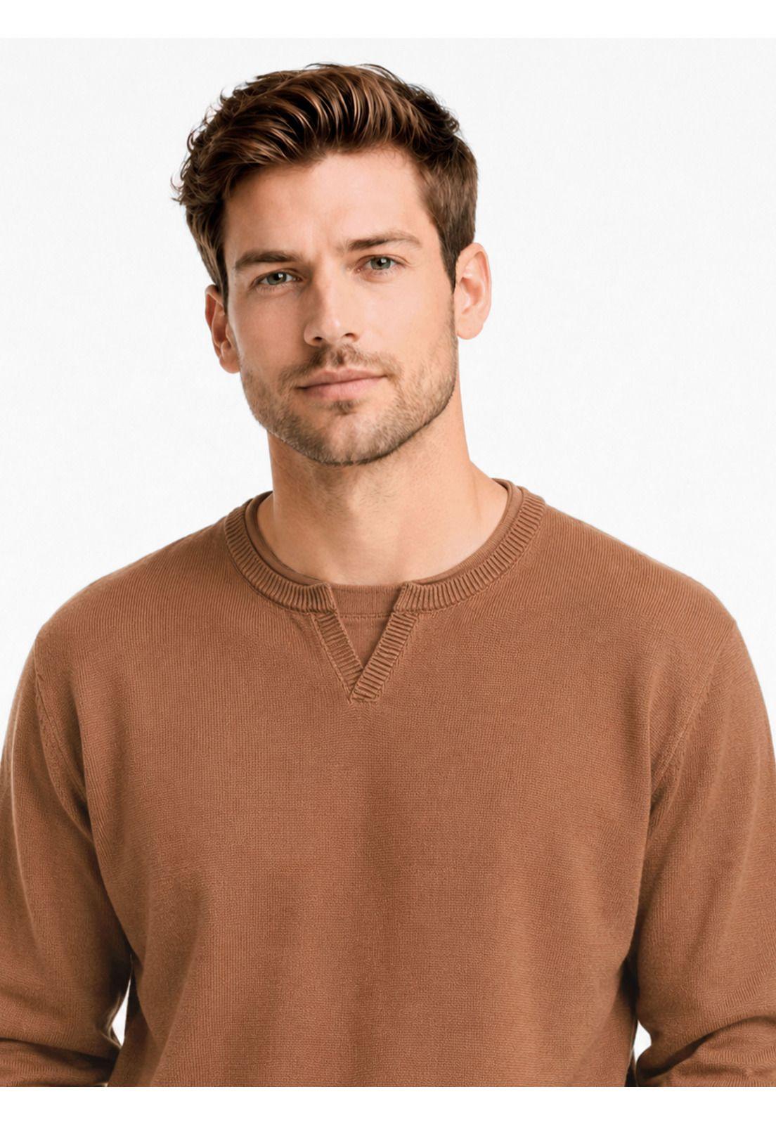 Sweater Stone Wash Regular Fit Café Arrow SW34092CA-2