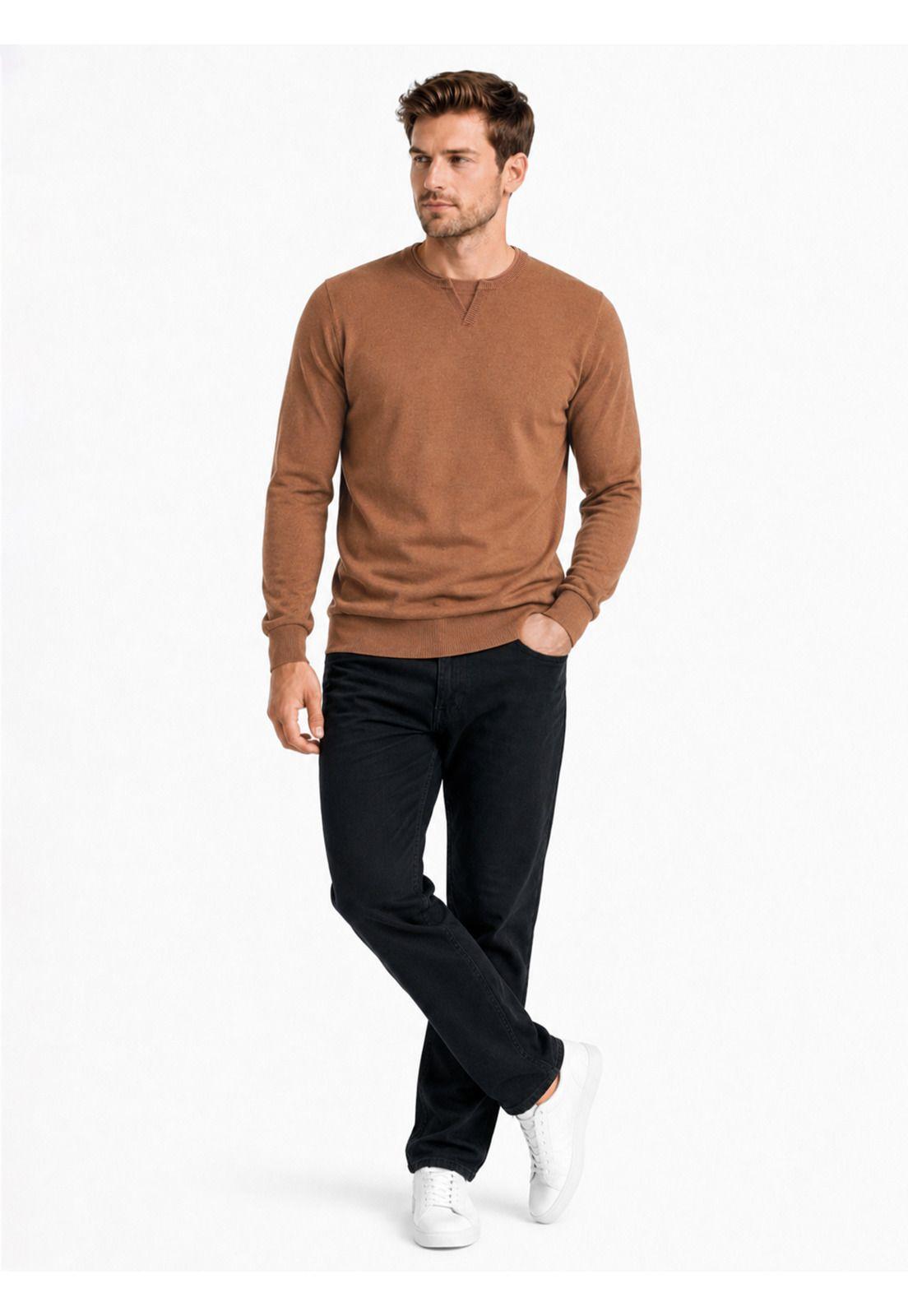 Sweater Stone Wash Regular Fit Café Arrow SW34092CA-3