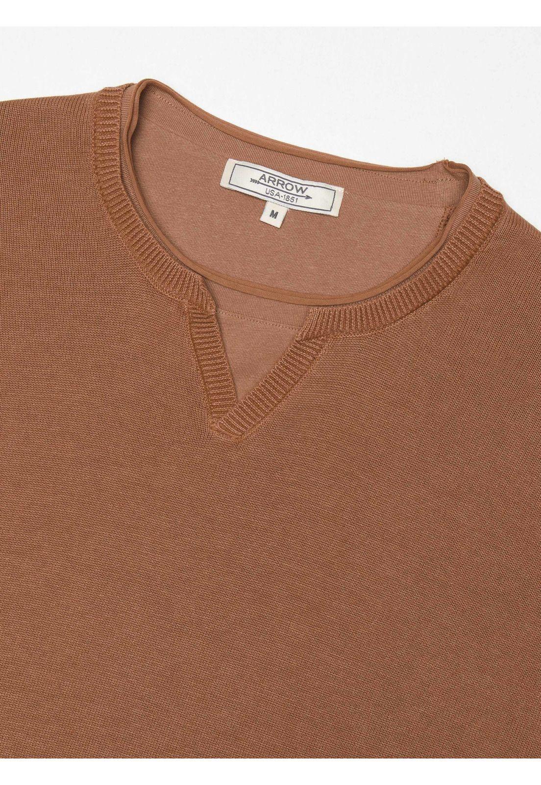 Sweater Stone Wash Regular Fit Café Arrow SW34092CA-4