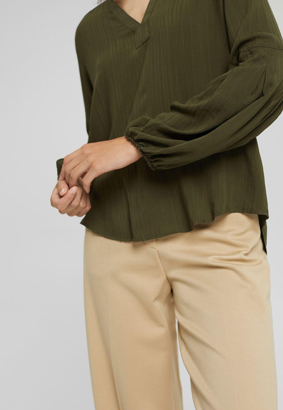 Blusa Con Textura De Rayas Esprit-2