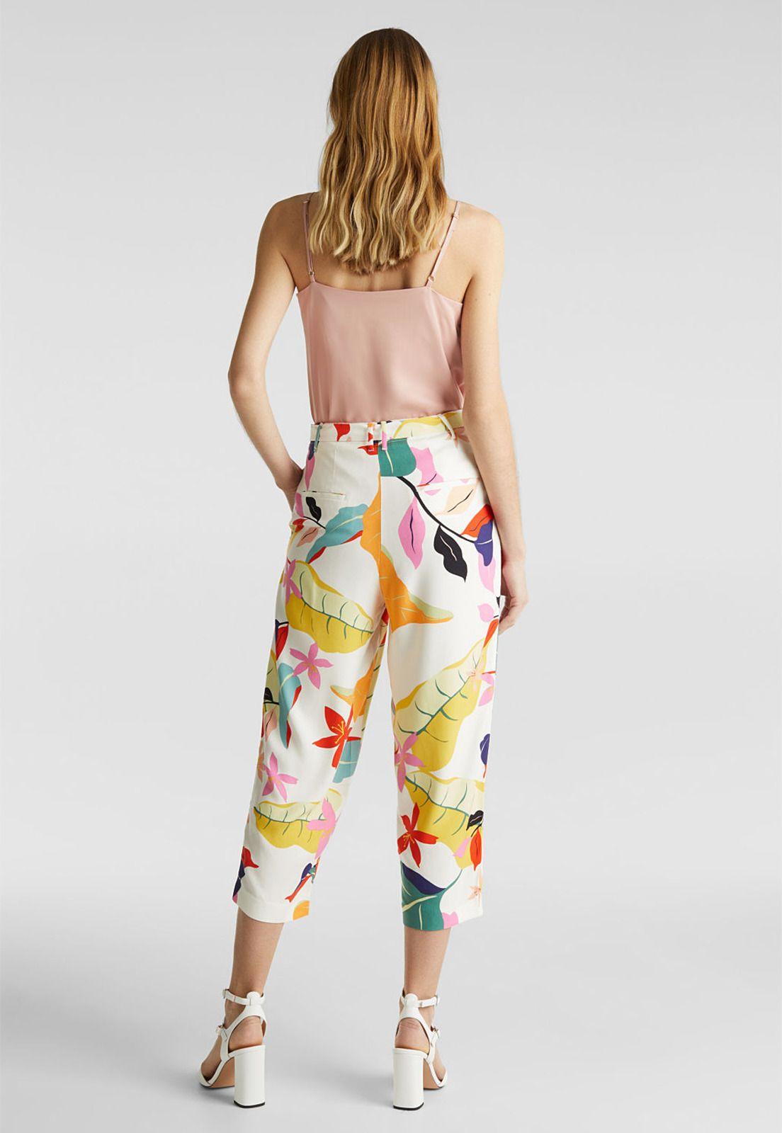 Pantalón medium rise con estampado-1