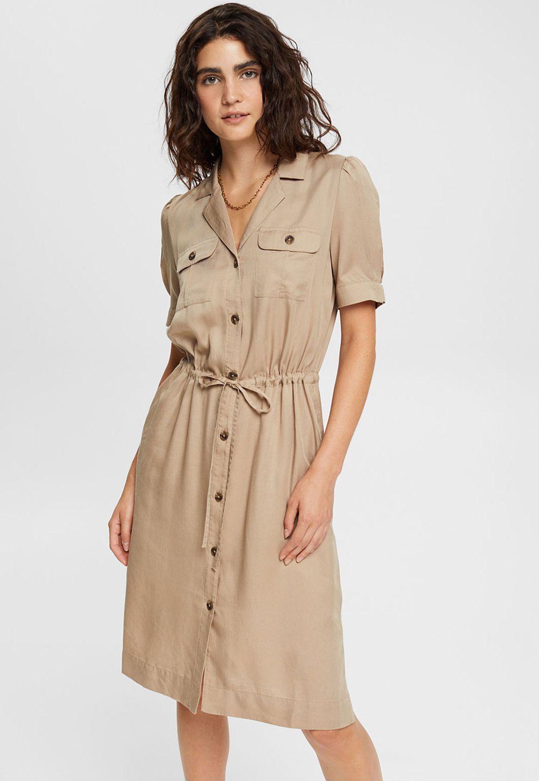 Vestido Midi Con Cordón Esprit-0