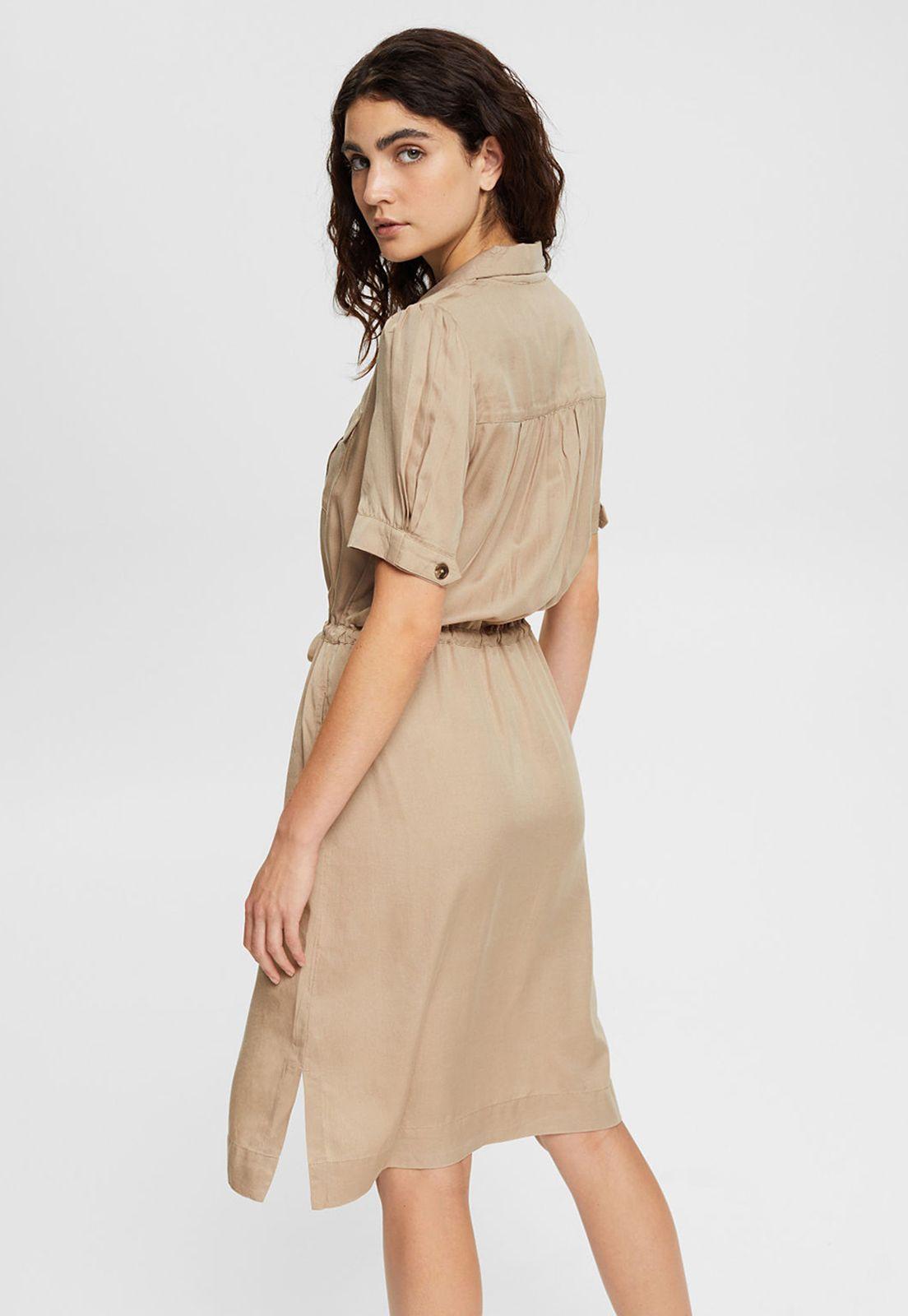 Vestido Midi Con Cordón Esprit-1