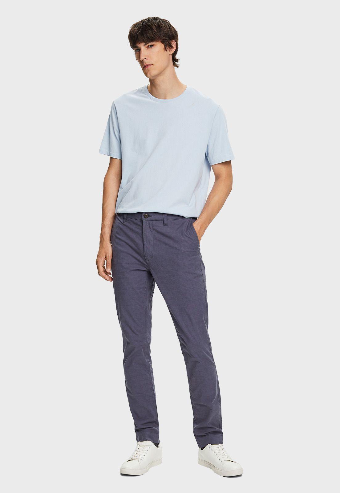 Pantalones Chinos Con Hebillas De Cinturón Hombre Esprit-0