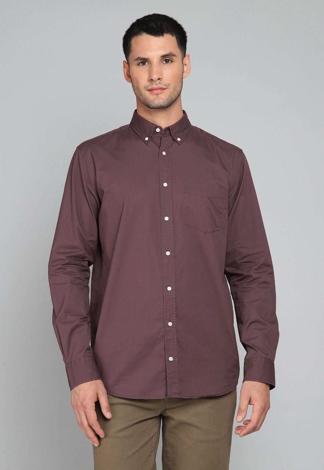 Camisa Lisa Manga Larga Arrow-0