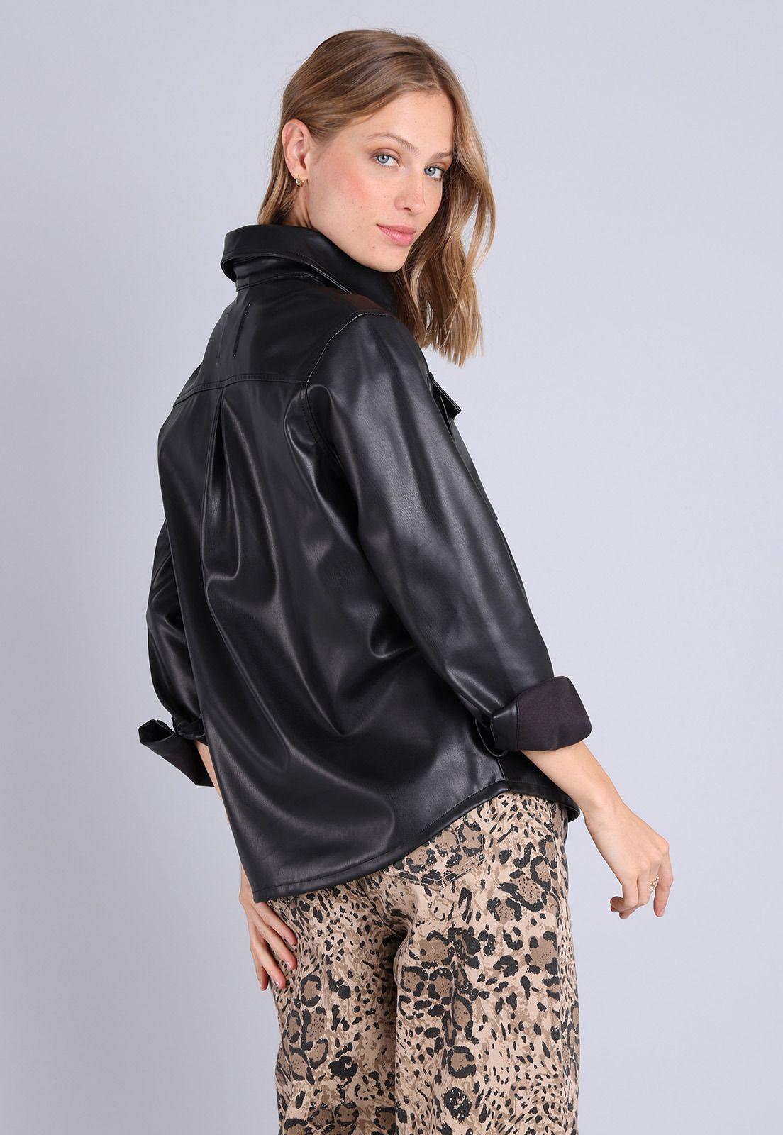 Chaqueta PU Manga Larga Mujer Soviet-1