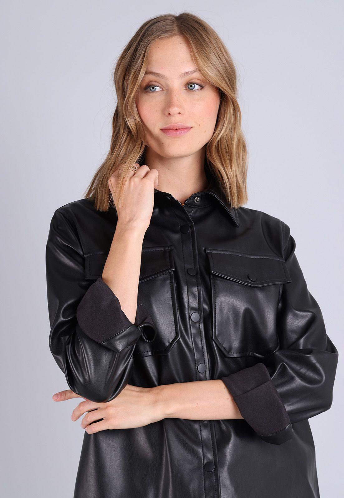 Chaqueta PU Manga Larga Mujer Soviet-2