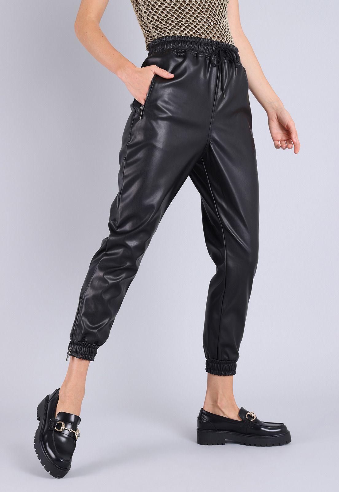 Pantalon Jogger PU Mujer Soviet-0