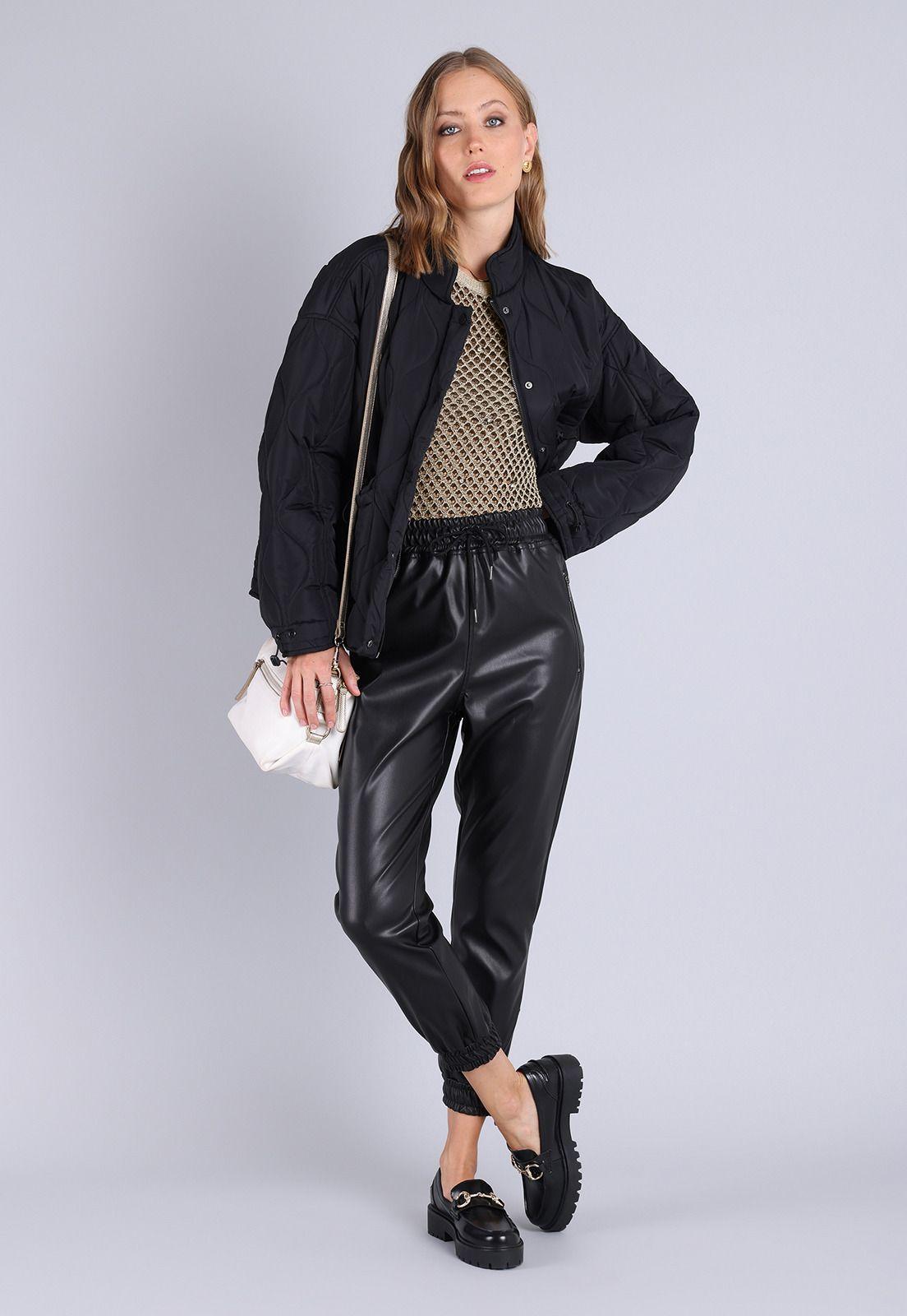 Pantalon Jogger PU Mujer Soviet-5