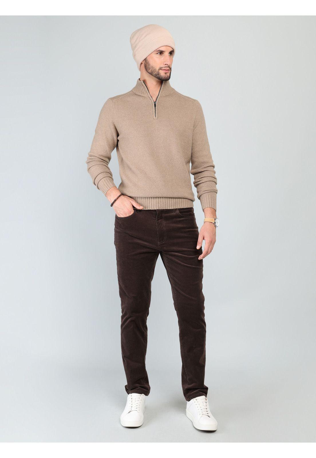 Sweater Texturado Regular Fit Beige Arrow SW33091BE-3