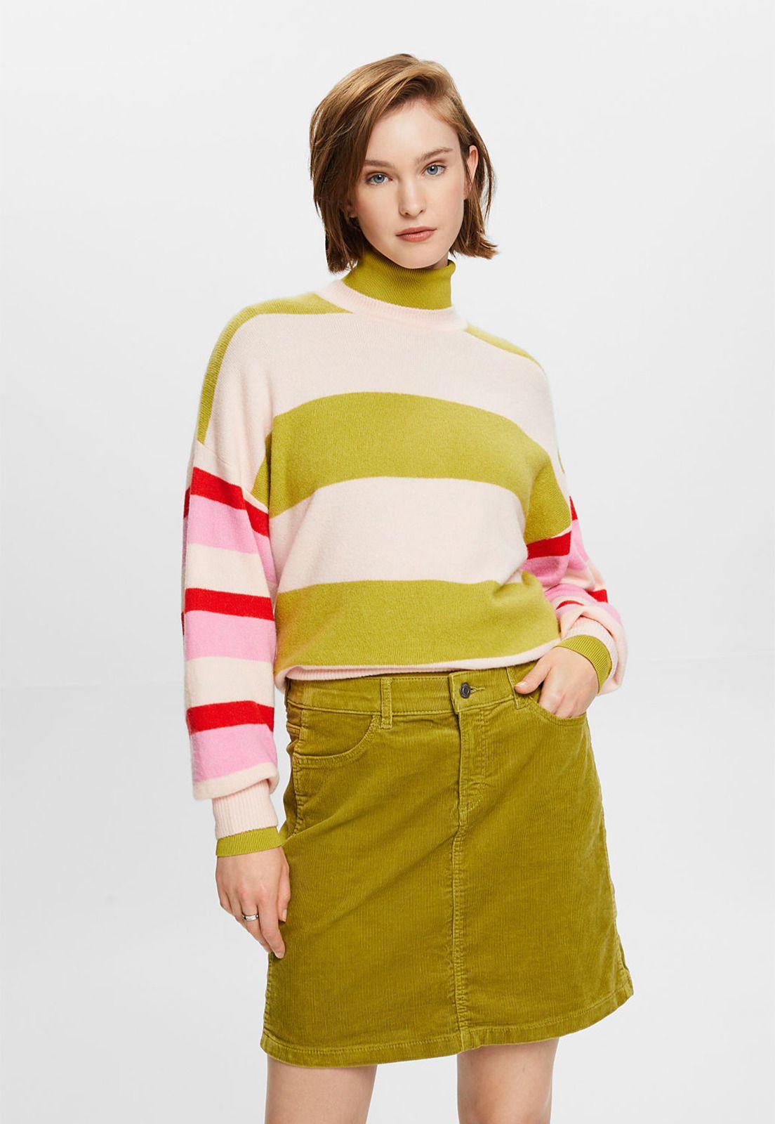 Minifalda De Pana Elástica Mujer Esprit-0