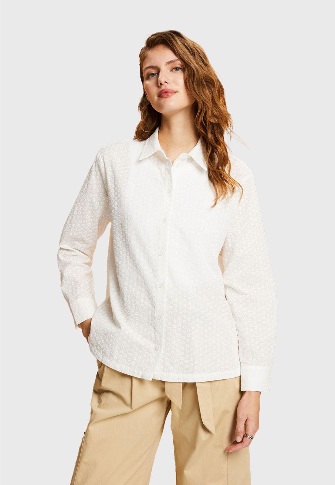 Blusa Camisera Con Textura Mujer Esprit-0