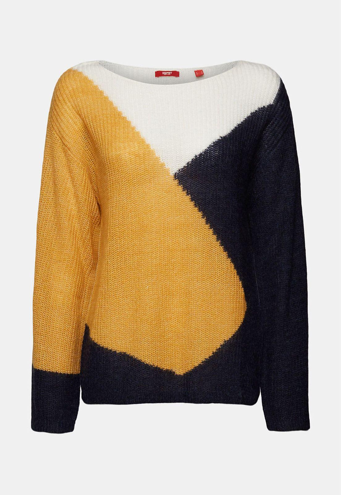 Sweater de colores y mangas acampanadas Mujer Esprit-4