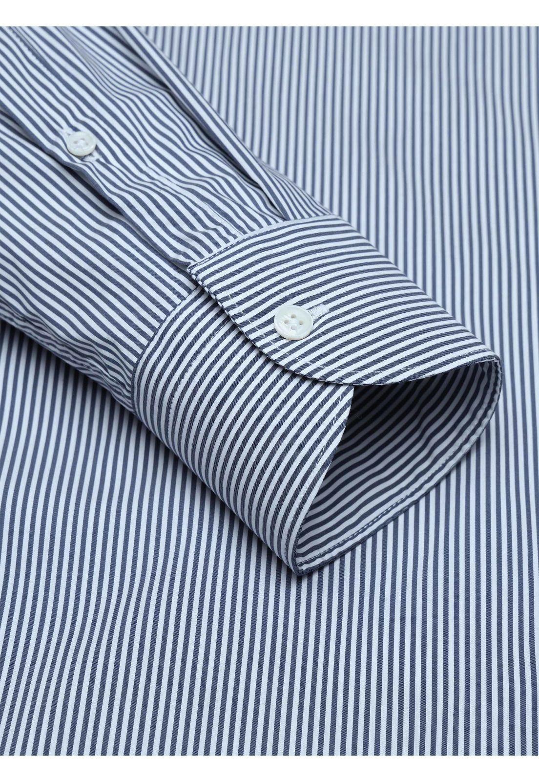 Camisa A Rayas Spandex Slim Fit Azul Arrow CMI3410AZ-5