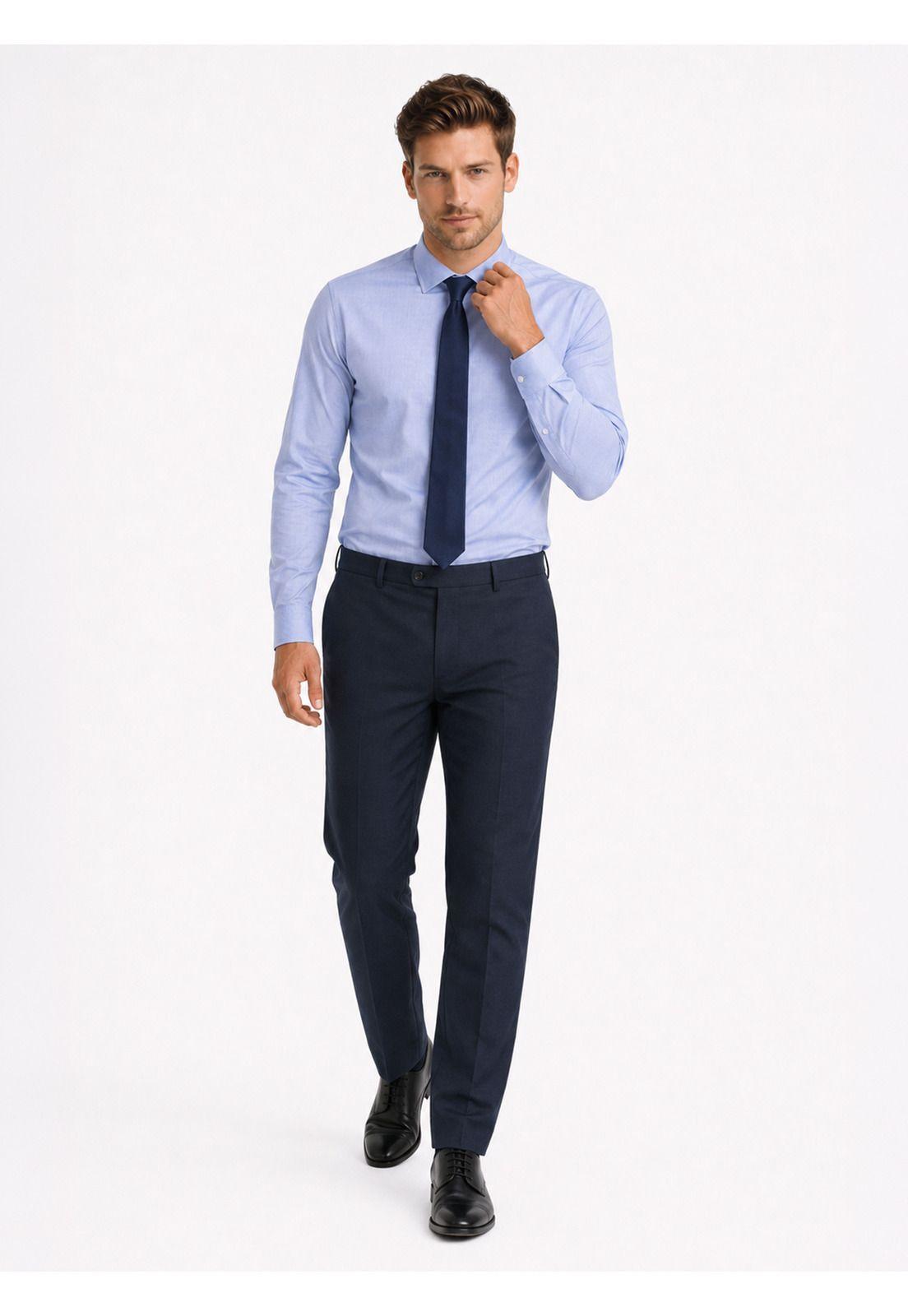 Camisa Formal Oxford Slim Fit Celeste Arrow ARM0626CE-3
