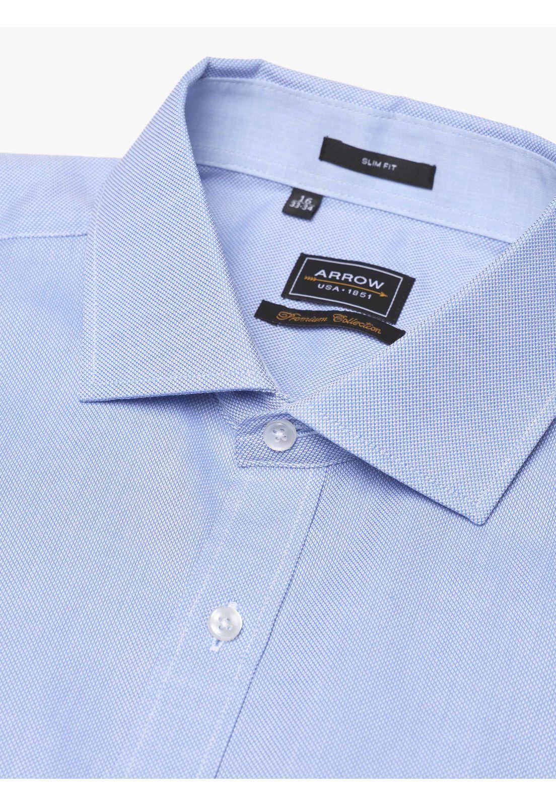 Camisa Formal Oxford Slim Fit Celeste Arrow ARM0626CE-4