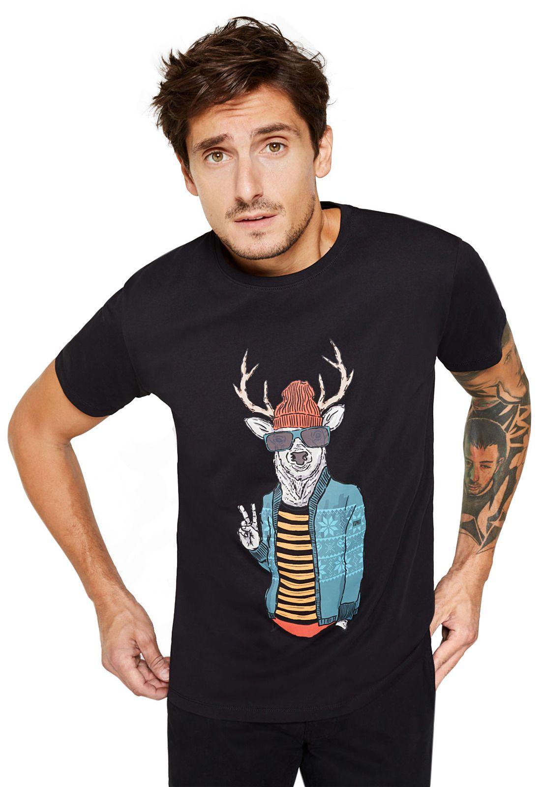 Polera de jersey estampada 100 % algodón-0