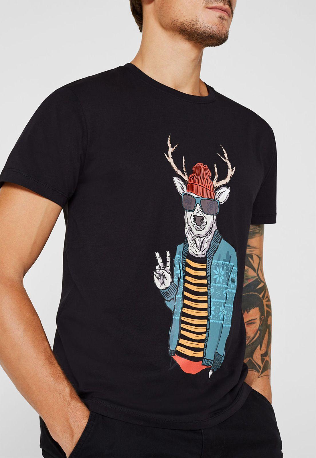 Polera de jersey estampada 100 % algodón-2