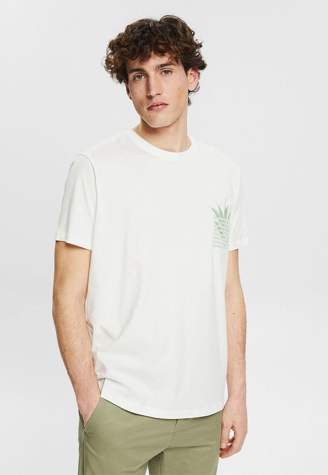 Polera Con Bordado Estampado Hombre Esprit Violeta oscuro-0